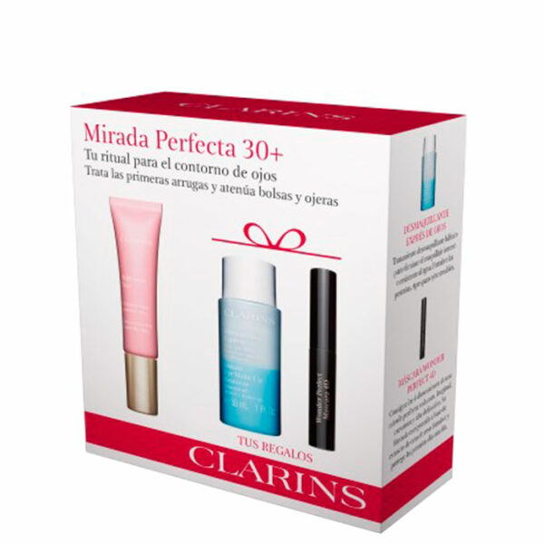 Opiniones Estuche Clarins Multi Active Yeux 15ml + Gentle Make Up Remover 30ml + Wonder Perfect Black Mascara