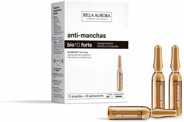 Opiniones Bella Aurora Anti-Manchas bio10 Forte Despigmentante Intensivo de Ampollas 15unds