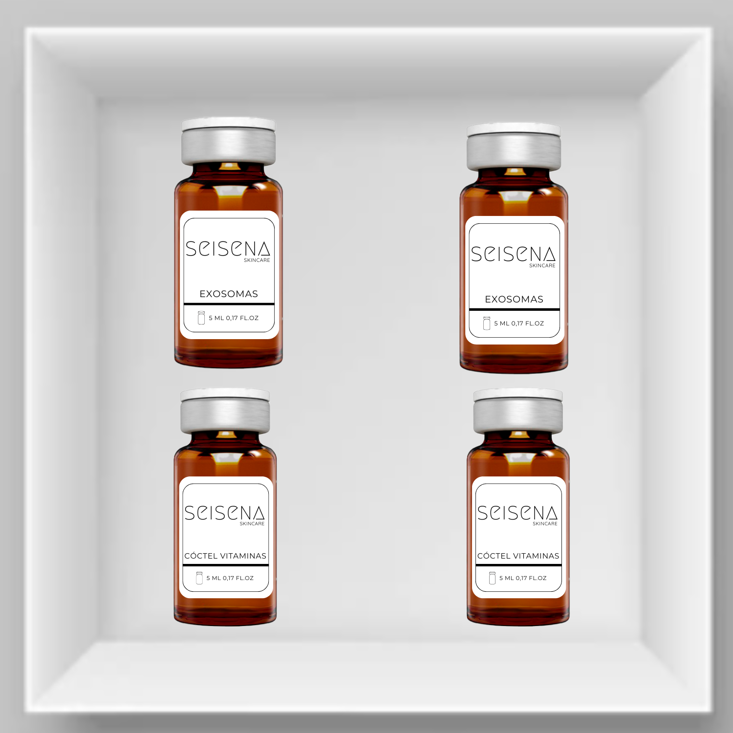 Opiniones Seisena Viales - 2 Exosomas 5 ml + 2 Cóctel de Vitaminas 5 ml